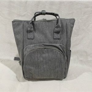 NWOT Insulated Bottle/Diaper Backpack Small Backpack Color Grey